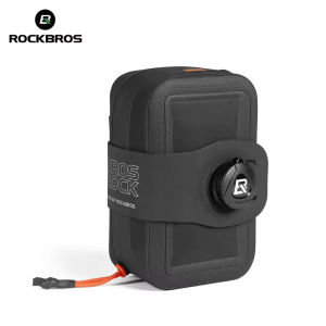 RockBros | ROCKBROS Bicycle Saddle Bag With Bottle Holder Waterproof Expandable Bike Tail Bag Lightweight Portable Cycling Storage Bag