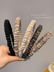 Elegant จีบ Hairband สําหรับผู้หญิง Retro Retro สไตล์ตาข่ายผมคลิปแฟชั่นอเนกประสงค์ผม TIES อุปกรณ์เสริม