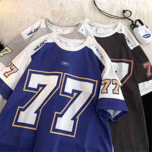 American Sports Basketball Wear Short Sleeve Mens Summer Loose Fashion Brand Hip Hop Casual Tops Boys Half Sleeve Jersey T-shirt