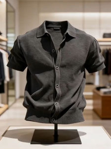 CHENMU | Vintage American Knit Short Sleeve Shirt