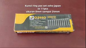 COD TERMURAH! OSHO Kunci Ring Pas 11PCS Set - Wrench Set 11 Pcs 8 - 24 Mm SUPER QUALITY