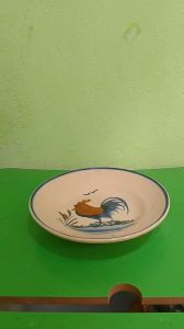 Set 5 đĩa gà 21 cm ( gốm sành thường)