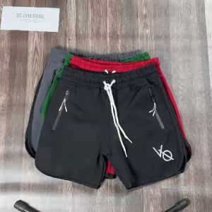 Quần short tập gym thể thao nam VANQUISH logo thêu thun poly thoáng mát không xù lông QVQS1