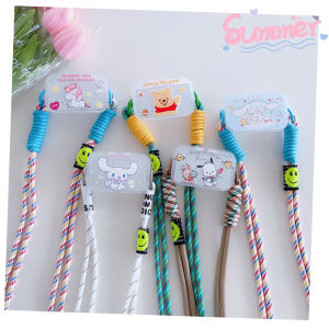Cartoon Cute New Arrival Cute Pet Pooh Bear Cinnamoroll Babycinnamoroll Unicorn Neutral Mobile Phone Back Splint Lanyard Can Be Crossbody Strap Halterneck Anti-Lost Contrast Color Long and Short Lanyard Female Pacha Dog Flip Mirror Crossbody