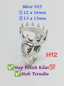 🇲🇾◆H12★Ring Casting ★Sarung Cincin Silver 925 ★①12x16mm②13x15mm ★Bingkai Cincin Perak