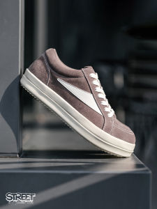 MRA | Vintage Brown Retro Triangular Style High Street Suede Thick Soled Elevator Mens Shoes