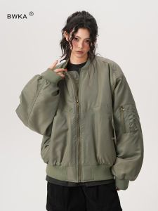 Áo Khoác Bomber Mỹ Cho Nam Nữ Mùa Thu Đông Ngắn Cotton Áo Khoác Bóng Chày Giải Thể Phong Cách Mỹ Cho Nam Nữ