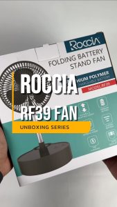 Roccia RF39 Rechargeable Folding Fan 10000mAh Portable Oscillating Adjustable Height Desk & Floor Fan USB