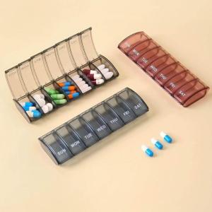 Besee | Portable Weekly 7 Compartment Pill Organizer Long Rectangle