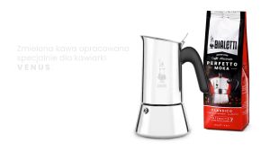 Ấm Pha Cà Phê Bialetti Venus Induction 6 Cốc Dung Tích 235ml Chất Liệu Thép Không Gỉ Dùng Cho Mọi Loại Bếp Nhập Đức BH 12 Tháng