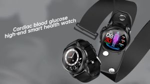 2024 New Cardiac Blood Glucose High End Smart Health Watch Temperature ECG+PPG Monitoring Men Women Smart Watch Chest Patch Heart Rate 1.39 inch 360*360 HD For Xiaomi Huawei Android iOS
