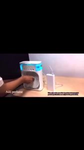 ✅100% Original Smilee 3 in 1 USB Mini Portable Air Cooling fan Humidifier Mist Cooler with 7 Colors LED Light