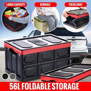 🇸🇬【56L / 35*53*29cm】Foldable Storage Box / Storage Organizer / Car Trunk Storage Box / Storage Container / Storage Box Organizer / Wardrobe Organizer / Wardrobe Storage / camping box / Camping Folding Storage Box