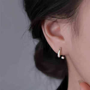 S925 Sterling Silver Waterdrop Earrings Womens Unique Design Luxury Drop Earrings Fashionable Jewelry Ear Cuff