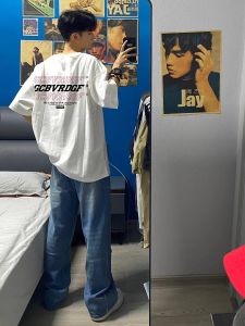 เสื้อยืดคอกลมแขนสั้นทรงหลวมสำหรับผู้ชายและผู้หญิงในช่วงฤดูร้อนปี 2025 ทรงหลวมสบาย ๆ สไตล์ฮิปฮอป สวมใส่สบาย ระบายอากาศได้ดี เสื้อยืดคู่รัก