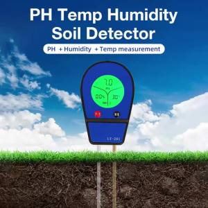 Máy Đo Đất Cầm Tay - Máy Phân Tích Độ pH/nhiệt Độ/độ Ẩm/độ Phì Nhiêu/độ Ẩm Đất Dùng Cho Làm Vườn Và Trồng Trọt