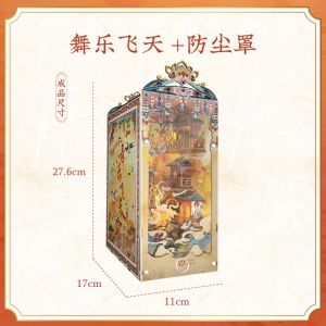 Harry Potter Magic Book Stand Handmade DIY Cottage Assemble Sensor Bookend Frame 3D Wooden Model Decoration Gift