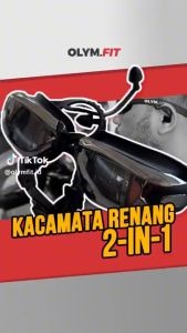OLYM.FIT Kacamata Renang Dewasa Anti Fog UV Protection Dengan Penutup Telinga Ear Plug