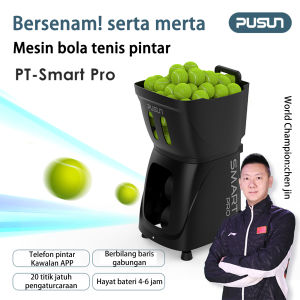 PUSUN PT-Smart Pro  -【Flagship】Smart Tennis Training Machine - Professional Spin System | APP Control | 20 Programmable Landing Points | 4-6H Battery Life9Send网球发球机/网球训练机 (30 tennis balls)