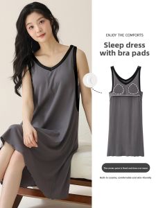 JIFANPAUL | Bra Padded No-Peeking Camisole Sleep Dress