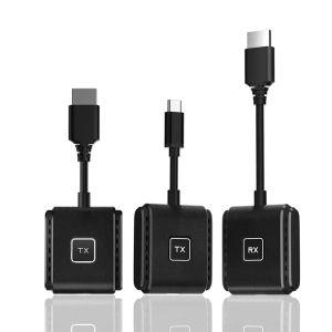 30M Type C Wireless HDMI Video Transmitter and Receiver Extender TV Stick Dongle Display Adapter for Iphone 15 Laptop PC To TV