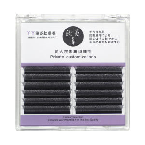 Soft Y-Shaped Mink False Eyelashes Love Net Weaving Dense Natural Looking 12 Rows per Pack Beauty Tool for Any Skin Type
