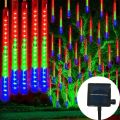 Solar Power Meteor Shower Led Fairy String Lights Street Garlands Party Decorations for Outdoor Holiday Wedding Birthday. 