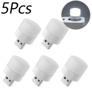 1-15Pcs Mini USB Night Light Warm White Eye Protection Book Reading Light USB Plug Computer Mobile Power Charging LED Night Lamp