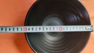 Tô nhựa melamine nhám đen ngoài xoắn trong lán đựng trái cây lạnh chè - Tox36/37/38