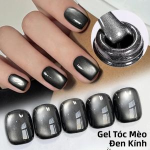 Sơn Móng Tay Gel Từ Tính Màu Đen 10ml Chất Liệu Thủy Tinh Dùng Cho Nail Art Làm Móng Bán Vĩnh Viễn Dụng Cụ Làm Móng Gel UV