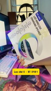 Loa bluetooth thông minh chữ G BT-3401 tích hợp sạc không dây 15w  đồng hồ đèn ngủ âm thanh vòm 360 độ bass Hay