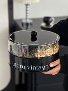 Luxury Dry Fruit Plate for Living Room Coffee Table Candy Snack Nut Grid Placement Box Peanut Sunflower Seed Storage Container