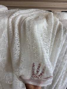 Kain Brokat Garment Premium Warna Broken White