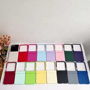 Solid Color Skin Feel Hinge Protective Hard PC Phone Case For Samsung Z Flip 8 7 FE 6 5 4 3 Flip8 5G Shockproof Protective Cover