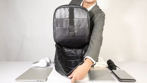 BANGE Orient Laptop Backpack Anti-Theft Travel Bag Bagpack Premium Design Beg Galas Business Large Water Resistant