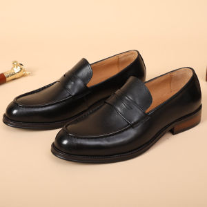 Giày Lười Da Thật Một Bước Cho Nam Giày Lười Da Thường Ngày Phong Cách Anh Quốc Cao Cấp Giày Cưới Mùa Hè Cho Nam