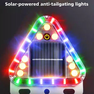 Solar warning light anti rear end collision light truck tail flashing light corridor strong light edge light touch strong m
