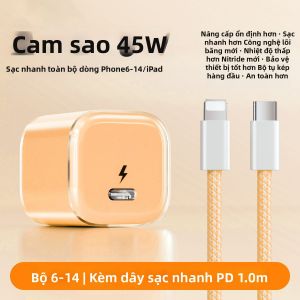 JZXS | Bộ Sạc Nhanh GaN PD 45W Cho iPhone iPad Air Tablet