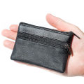 Men Women Card Coin Key Soft Holder Zip Leather Wallet Pouch Bag Purse Gift New Fashion Black Mini Coin Holders. 