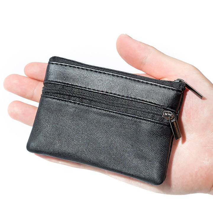Men%20Women%20Card%20Coin%20Key%20Soft%20Holder%20Zip%20Leather%20Wallet%20Pouch%20Bag%20Purse%20Gift%20New%20Fashion%20Black%20Mini%20Coin%20Holders%20-%20Image%203