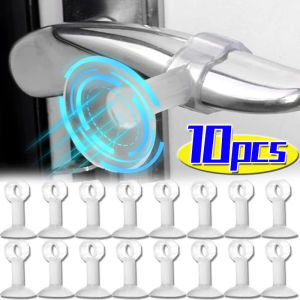 10 cái chặn cửa Silicone chống va chạm tường vỏ bọc đồ nội thất trong suốt tay nắm cửa miếng đệm cửa tự dính núm hút cao su