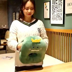 2 in 1 Cartoon Nap Pillow Hand Warmer Pillow Plush Toys Headrest Bolster Sleeping Pillow Bolster Bantal Office Travel