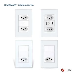 Zemismart Zigbee สมาร์ท 10A 20A บราซิลซ็อกเก็ตสวิทช์ไฟพร้อม Outlets ทํางานร่วมกับ Tuya Smart Life App Alexa Google Home Control