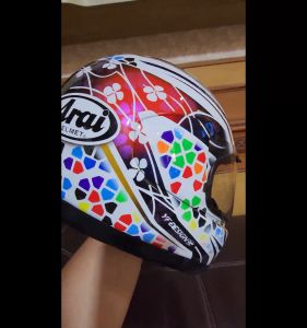 HELM HELMET MOTOR FULL FACE ARAI SPRINT GIGA 2 REPAINT NAKAGAMI GP2 FULL FACE HELMET UKURAN XL MULUS ASLI 100% ORIGINAL ORI AUTHENTIC SECOND BEKAS 2ND MULUS MADE IN JAPAN JEPANG