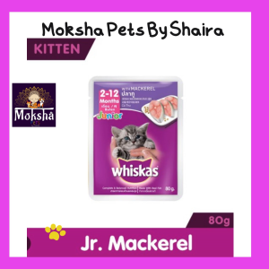 Whiskas wet food pouch 80g Adult +1 Kitten JR