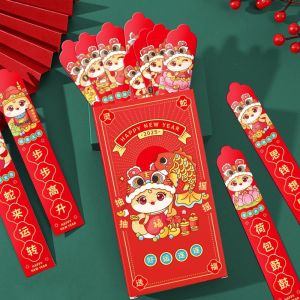 YESPERY 12pcs/box Creative 2026 New Year Red Packet Party Game Draw Lots Red Envelope Zodiac Horse Hongbao Chinese New Year Angpao Gift 新年红包