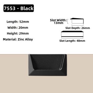 MEISITEKEKE | Black Modern Minimalist Recessed Door Handle