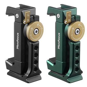 Metal Phone Holder Clamp With Cold Shoe Arca 360°Rotatable Tripod Mount Clip for Tik Tok Live Vlog Smartphone Video Photography