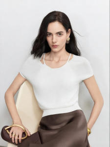 Vero Moda | Spliced Straps Waist-cinched Batwing Knitted Top