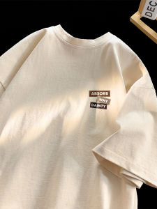 Loose Fit Pure Cotton Short Sleeve T-Shirt Mens Summer New Style Casual Brand Fashionable Printed round Neck Top for Teens